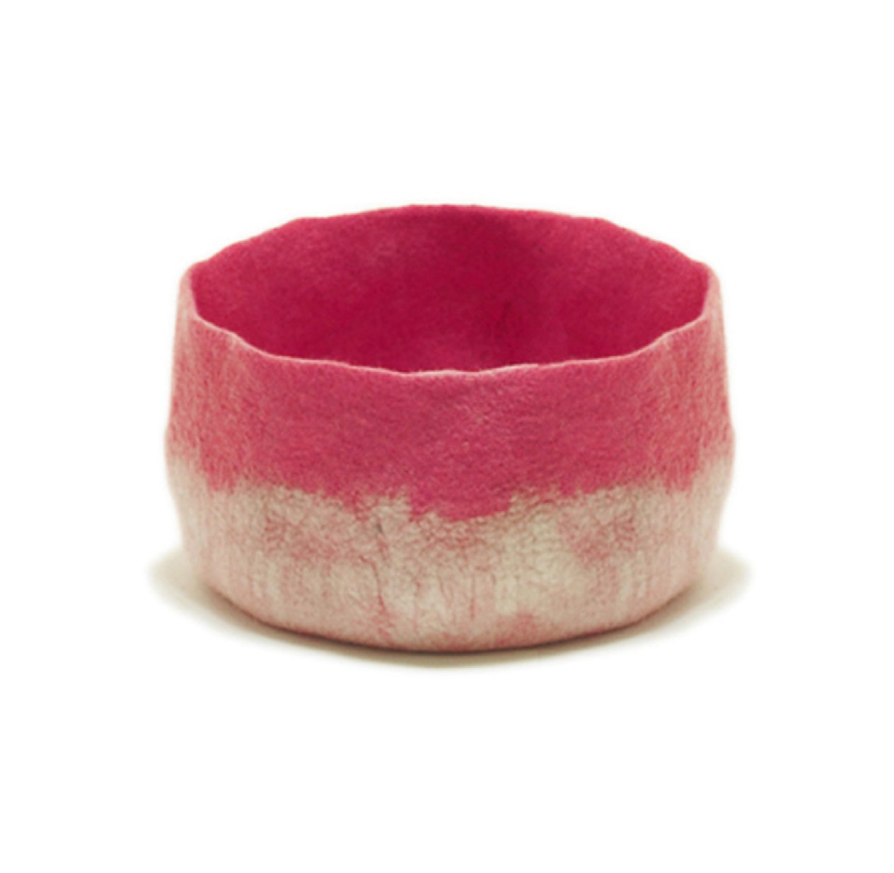 Grande calebasse en feutre - rose grenade